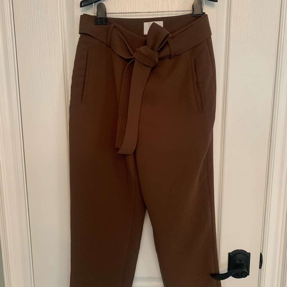 Wilfred Brown High-Waisted Pants